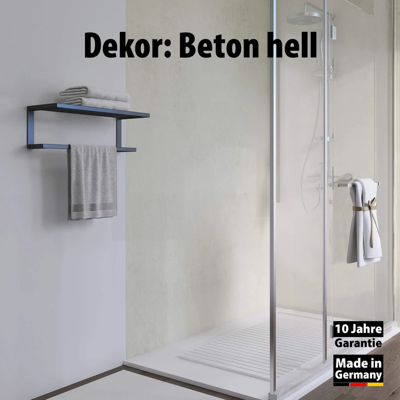 Duschrückwand Beton Hell – Zeitloses Design für moderne Badezimmer